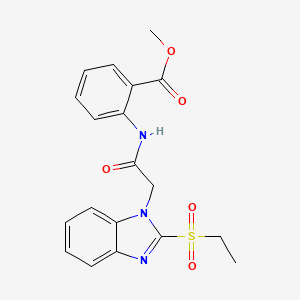 METHYL 2-{2-[2-(ETHANESULFONYL)-1H-1,3-BENZODIAZOL-1-YL]ACETAMIDO}BENZOATE