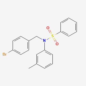 molecular formula C20H18BrNO2S B3492688 N-(4-bromobenzyl)-N-(3-methylphenyl)benzenesulfonamide 