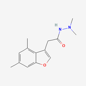 2-(4,6-dimethyl-1-benzofuran-3-yl)-N',N'-dimethylacetohydrazide