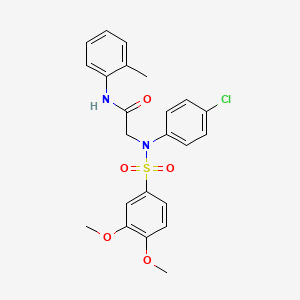 N~2~-(4-chlorophenyl)-N~2~-[(3,4-dimethoxyphenyl)sulfonyl]-N~1~-(2-methylphenyl)glycinamide