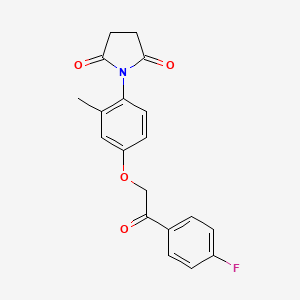 1-{4-[2-(4-fluorophenyl)-2-oxoethoxy]-2-methylphenyl}-2,5-pyrrolidinedione