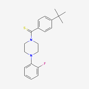 molecular formula C21H25FN2S B3492738 1-[(4-tert-butylphenyl)carbonothioyl]-4-(2-fluorophenyl)piperazine 