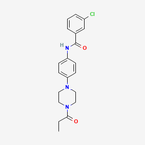 3-chloro-N-[4-(4-propanoylpiperazin-1-yl)phenyl]benzamide