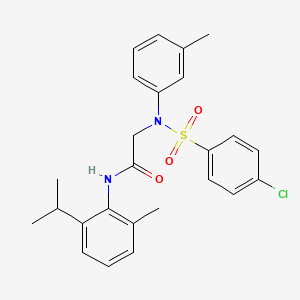 N~2~-[(4-chlorophenyl)sulfonyl]-N~1~-(2-isopropyl-6-methylphenyl)-N~2~-(3-methylphenyl)glycinamide