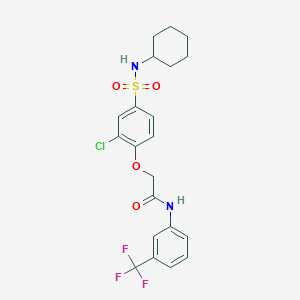 2-[2-chloro-4-(cyclohexylsulfamoyl)phenoxy]-N-[3-(trifluoromethyl)phenyl]acetamide