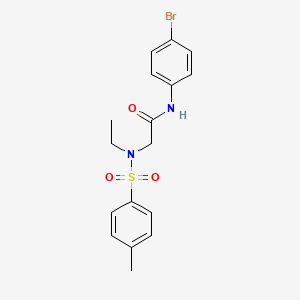 molecular formula C17H19BrN2O3S B3492804 N-(4-bromophenyl)-N~2~-ethyl-N~2~-[(4-methylphenyl)sulfonyl]glycinamide 