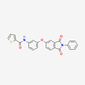 molecular formula C25H16N2O4S B3492818 N-{3-[(1,3-dioxo-2-phenyl-2,3-dihydro-1H-isoindol-5-yl)oxy]phenyl}thiophene-2-carboxamide 