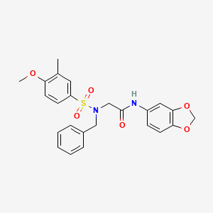 N-(2H-1,3-BENZODIOXOL-5-YL)-2-(N-BENZYL4-METHOXY-3-METHYLBENZENESULFONAMIDO)ACETAMIDE