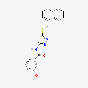 3-methoxy-N-(5-((naphthalen-1-ylmethyl)thio)-1,3,4-thiadiazol-2-yl)benzamide