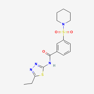 N-(5-ethyl-1,3,4-thiadiazol-2-yl)-3-piperidin-1-ylsulfonylbenzamide