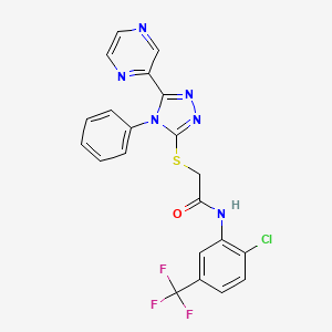 N-[2-chloro-5-(trifluoromethyl)phenyl]-2-{[4-phenyl-5-(2-pyrazinyl)-4H-1,2,4-triazol-3-yl]thio}acetamide