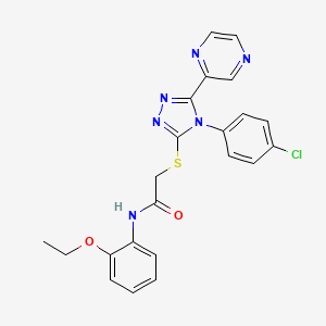 2-[[4-(4-chlorophenyl)-5-pyrazin-2-yl-1,2,4-triazol-3-yl]sulfanyl]-N-(2-ethoxyphenyl)acetamide