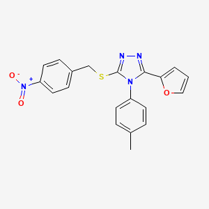 3-(Furan-2-yl)-4-(4-methylphenyl)-5-[(4-nitrophenyl)methylsulfanyl]-1,2,4-triazole