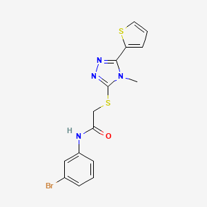 N-(3-bromophenyl)-2-{[4-methyl-5-(thiophen-2-yl)-4H-1,2,4-triazol-3-yl]sulfanyl}acetamide