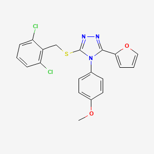 3-[(2,6-dichlorobenzyl)thio]-5-(2-furyl)-4-(4-methoxyphenyl)-4H-1,2,4-triazole