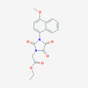 B034930 1-Imidazolidineacetic acid, 3-(4-methoxy-1-naphthyl)-2,4,5-trioxo-, ethyl ester CAS No. 101564-81-2