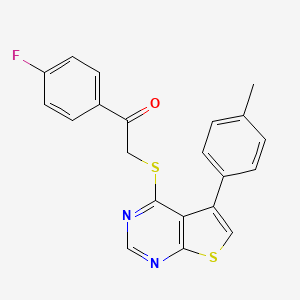 1-(4-fluorophenyl)-2-{[5-(4-methylphenyl)thieno[2,3-d]pyrimidin-4-yl]thio}ethanone