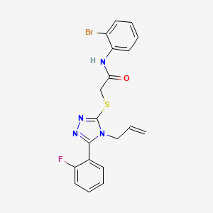 N-(2-bromophenyl)-2-[[5-(2-fluorophenyl)-4-prop-2-enyl-1,2,4-triazol-3-yl]sulfanyl]acetamide