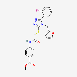 methyl 4-[({[5-(2-fluorophenyl)-4-(2-furylmethyl)-4H-1,2,4-triazol-3-yl]thio}acetyl)amino]benzoate