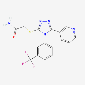 2-({5-(pyridin-3-yl)-4-[3-(trifluoromethyl)phenyl]-4H-1,2,4-triazol-3-yl}sulfanyl)acetamide