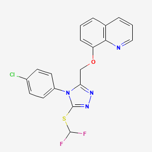 8-({4-(4-chlorophenyl)-5-[(difluoromethyl)thio]-4H-1,2,4-triazol-3-yl}methoxy)quinoline