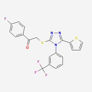 1-(4-fluorophenyl)-2-({5-(2-thienyl)-4-[3-(trifluoromethyl)phenyl]-4H-1,2,4-triazol-3-yl}thio)ethanone