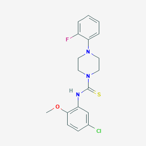 N-(5-chloro-2-methoxyphenyl)-4-(2-fluorophenyl)-1-piperazinecarbothioamide