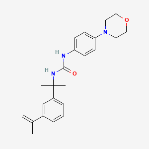 molecular formula C23H29N3O2 B3493114 1-(4-Morpholin-4-ylphenyl)-3-[2-(3-prop-1-en-2-ylphenyl)propan-2-yl]urea 