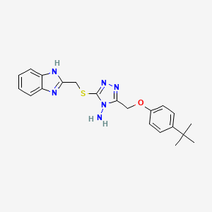 3-(1H-benzimidazol-2-ylmethylsulfanyl)-5-[(4-tert-butylphenoxy)methyl]-1,2,4-triazol-4-amine