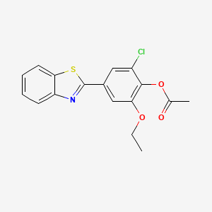 molecular formula C17H14ClNO3S B3493167 [4-(1,3-Benzothiazol-2-yl)-2-chloro-6-ethoxyphenyl] acetate 