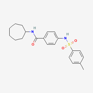 N-cycloheptyl-4-{[(4-methylphenyl)sulfonyl]amino}benzamide