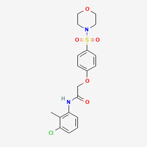 N-(3-chloro-2-methylphenyl)-2-[4-(4-morpholinylsulfonyl)phenoxy]acetamide