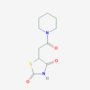 molecular formula C10H14N2O3S B349325 5-(2-Oxo-2-piperidin-1-ylethyl)-1,3-thiazolidine-2,4-dione CAS No. 405925-45-3