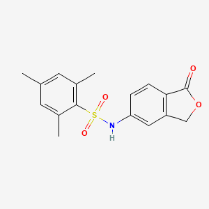 2,4,6-trimethyl-N-(1-oxo-1,3-dihydro-2-benzofuran-5-yl)benzenesulfonamide