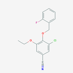 3-chloro-5-ethoxy-4-[(2-fluorobenzyl)oxy]benzonitrile