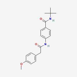 N-(tert-butyl)-4-{[(4-methoxyphenyl)acetyl]amino}benzamide