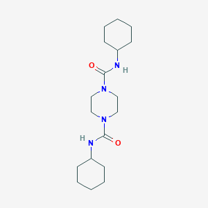 molecular formula C18H32N4O2 B349331 N,N'-dicyclohexyl-1,4-piperazinedicarboxamide CAS No. 80490-81-9