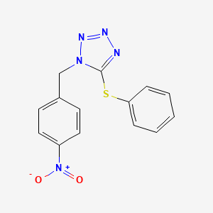 molecular formula C14H11N5O2S B3493314 1-(4-Nitrobenzyl)-5-phenylmercaptotetrazole 