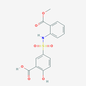 molecular formula C15H13NO7S B3493344 2-hydroxy-5-({[2-(methoxycarbonyl)phenyl]amino}sulfonyl)benzoic acid 