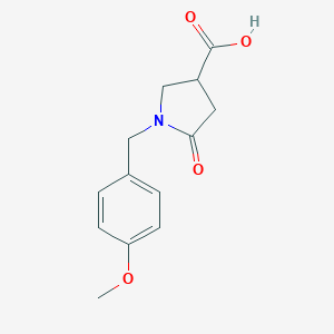 molecular formula C13H15NO4 B349335 1-(4-Methoxybenzyl)-5-oxopyrrolidine-3-carboxylic acid CAS No. 96449-89-7