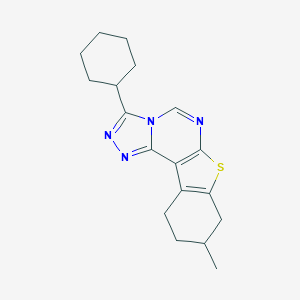 3-Cyclohexyl-9-methyl-8,9,10,11-tetrahydro[1]benzothieno[3,2-e][1,2,4]triazolo[4,3-c]pyrimidine