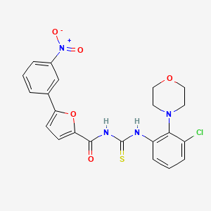 N-({[3-chloro-2-(4-morpholinyl)phenyl]amino}carbonothioyl)-5-(3-nitrophenyl)-2-furamide