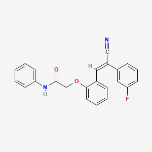 2-{2-[(E)-2-cyano-2-(3-fluorophenyl)ethenyl]phenoxy}-N-phenylacetamide