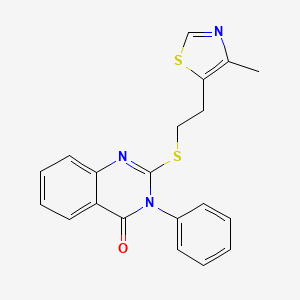 2-{[2-(4-METHYL-1,3-THIAZOL-5-YL)ETHYL]SULFANYL}-3-PHENYL-3,4-DIHYDROQUINAZOLIN-4-ONE