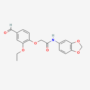 N-(1,3-benzodioxol-5-yl)-2-(2-ethoxy-4-formylphenoxy)acetamide