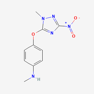 N-methyl-4-[(1-methyl-3-nitro-1H-1,2,4-triazol-5-yl)oxy]aniline