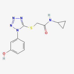 N-cyclopropyl-2-[1-(3-hydroxyphenyl)tetrazol-5-yl]sulfanylacetamide