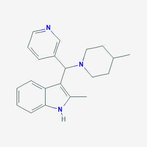 molecular formula C21H25N3 B349345 2-methyl-3-[(4-methylpiperidin-1-yl)(pyridin-3-yl)methyl]-1H-indole CAS No. 514186-26-6