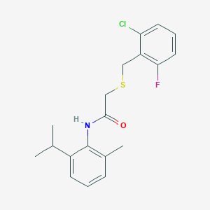 2-[(2-chloro-6-fluorobenzyl)thio]-N-(2-isopropyl-6-methylphenyl)acetamide