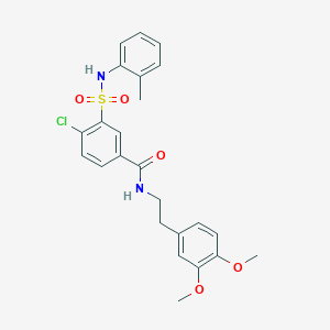 4-chloro-N-[2-(3,4-dimethoxyphenyl)ethyl]-3-{[(2-methylphenyl)amino]sulfonyl}benzamide